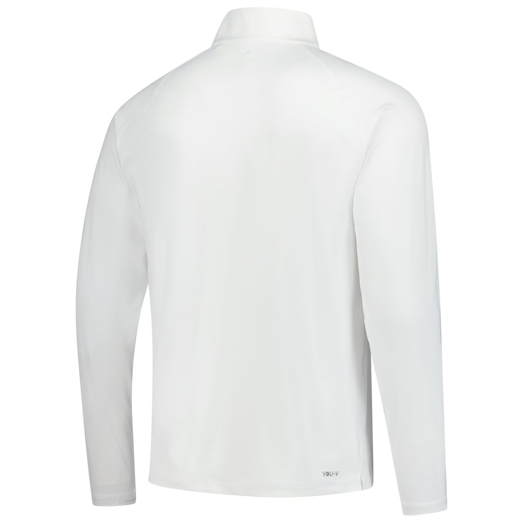 John Deere Classic Puma You-V Quarter-Zip Pullover - White